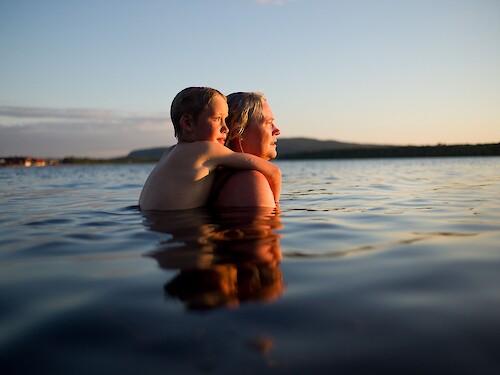 Een avondduik in Dalarna.