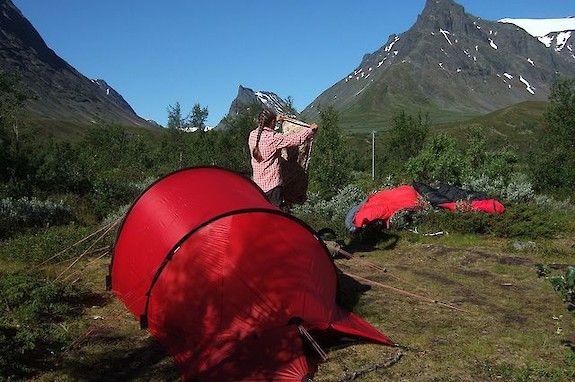 Kamperen nabij Kiruna.