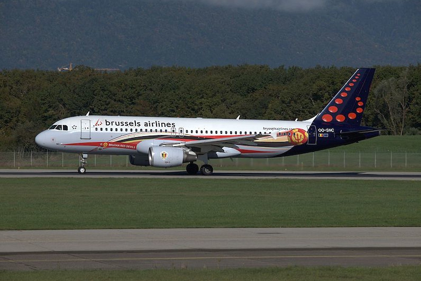 Een Airbus A320 van Brussels Airlines