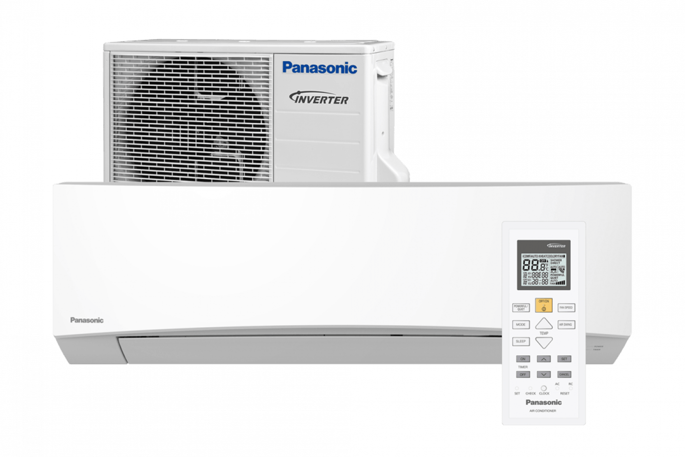 Een lucht-lucht warmtepomp (värmepump).