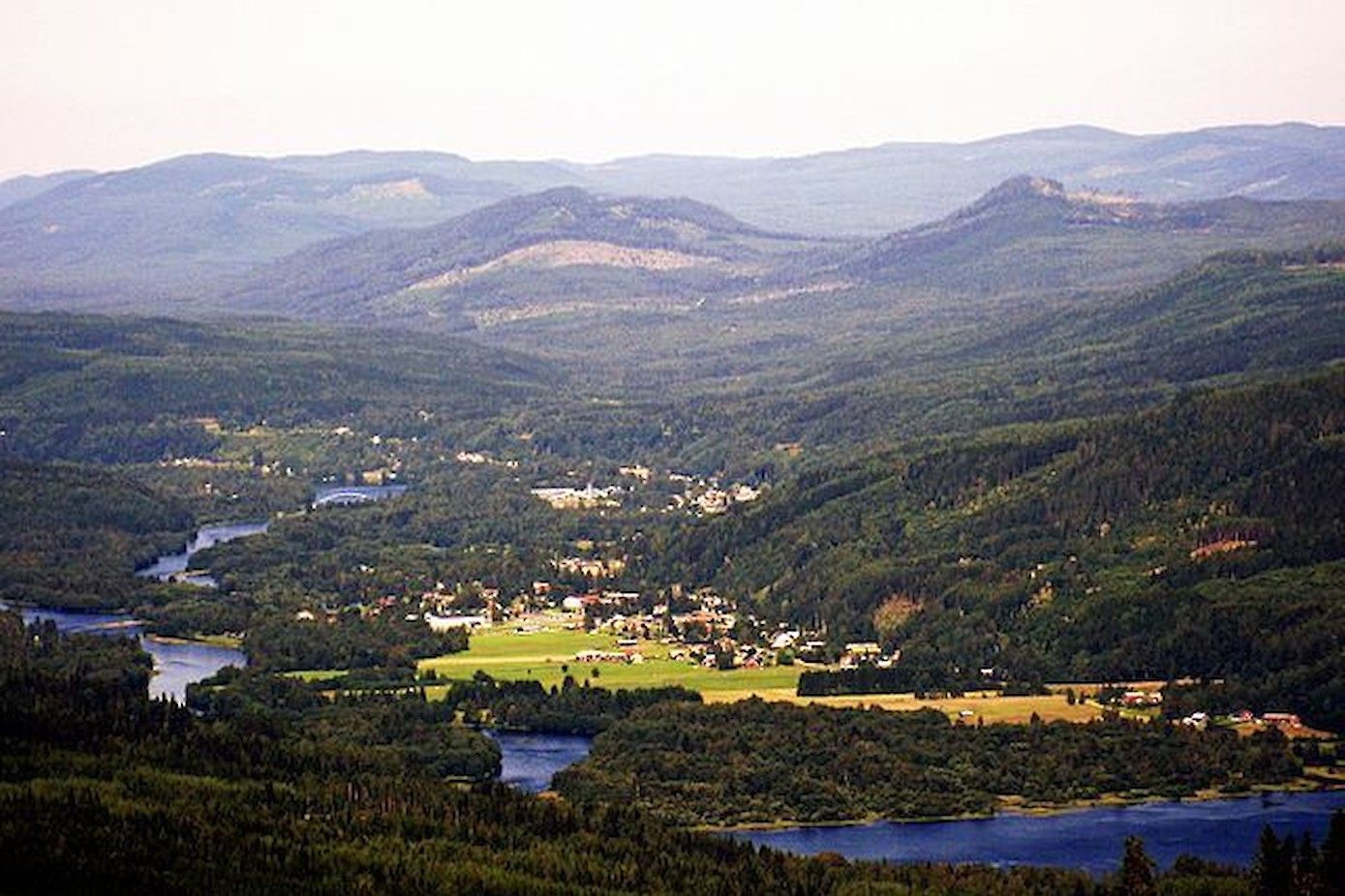 Uitzicht over Sysslebäck, gezien vanaf Branäsberget.