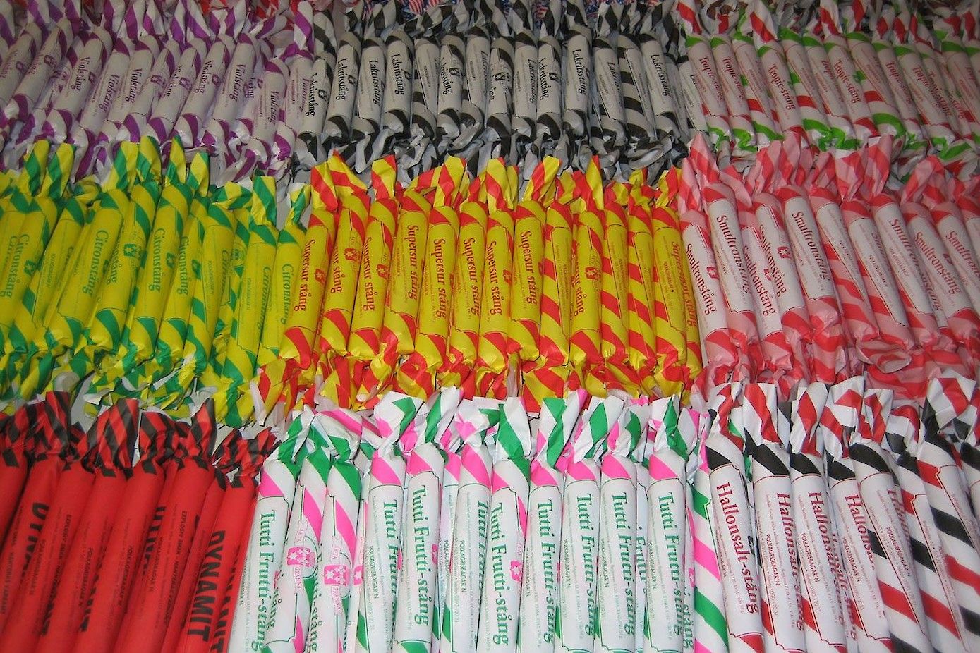 Polkagrisar in Gränna.