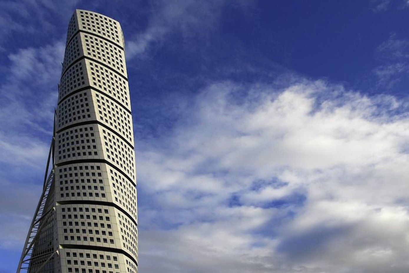 Turning Torso, de hoogste wolkenkrabber van Zweden en een van de meest opvallende gebouwen in Malmö.