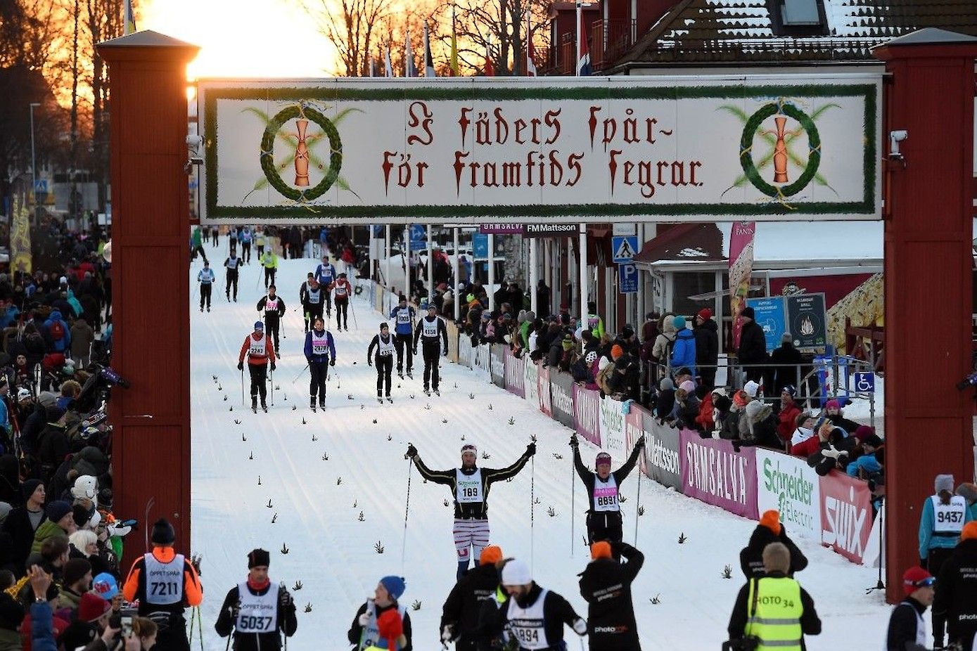 De finish van Staffetvasan in 2017.