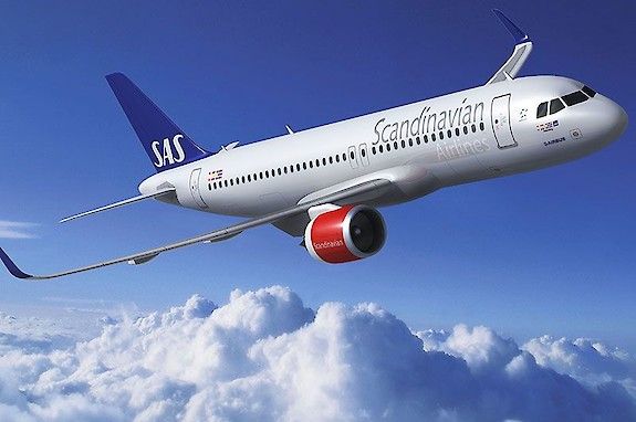 Een Airbus van SAS.
