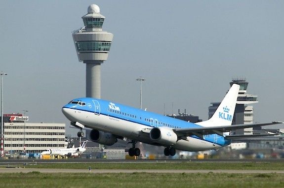 Een KLM Boeing 737.