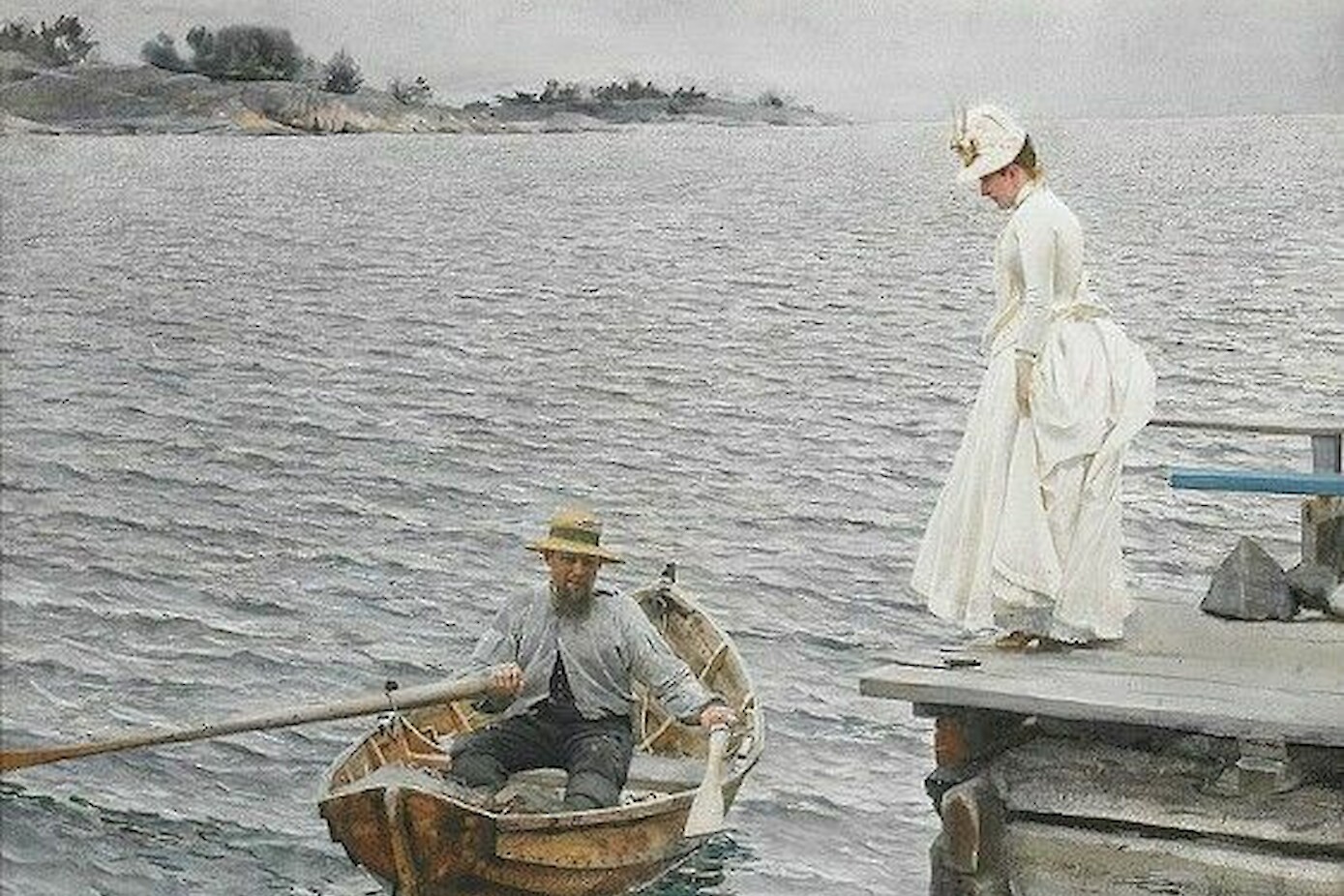 Zomervreugde (Sommarglädje), een aquarel van Anders Zorn (1886).