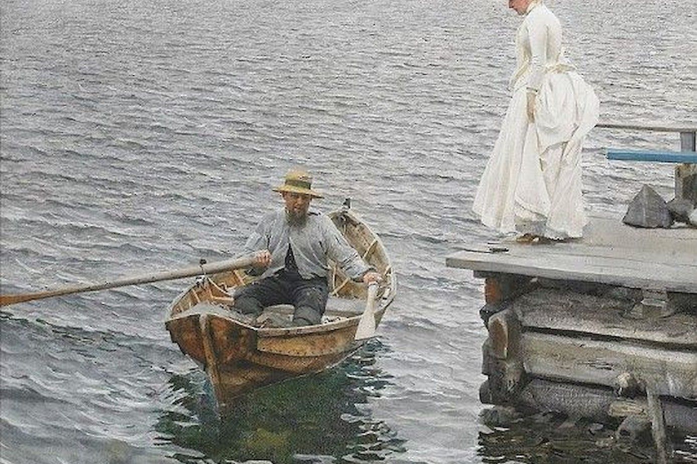 Zomervreugde (Sommarglädje), een aquarel van Anders Zorn (1886).