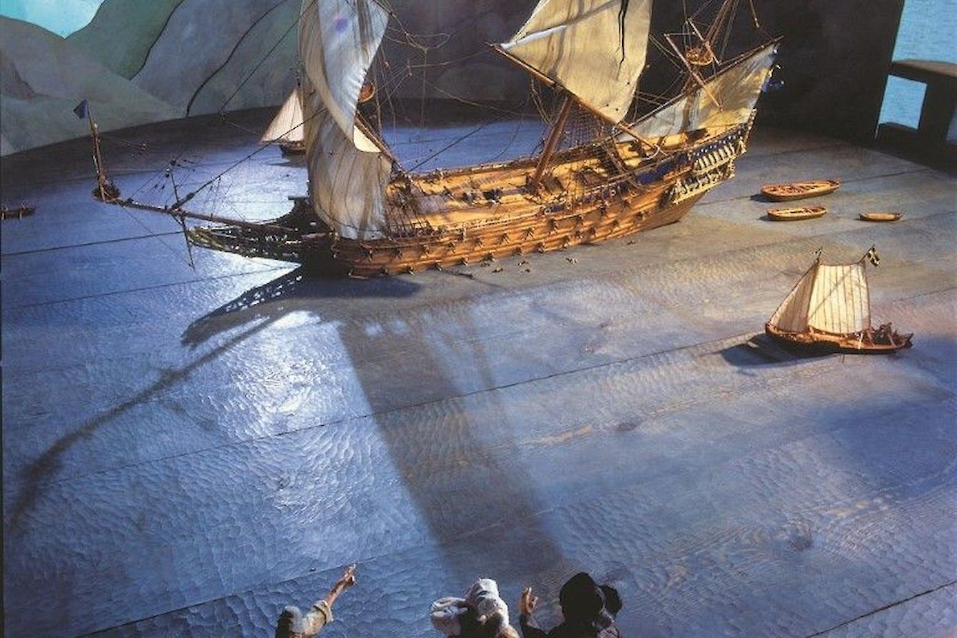 Dit schaalmodel toont het vergaan van de Vasa.