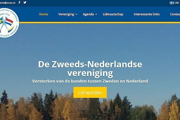De website van de Zweeds-Nederlandse vereniging.