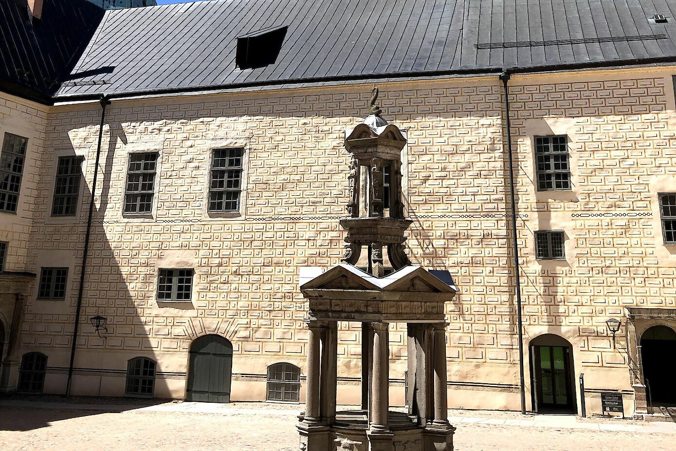 De binnenplaats van Kalmar Slott.